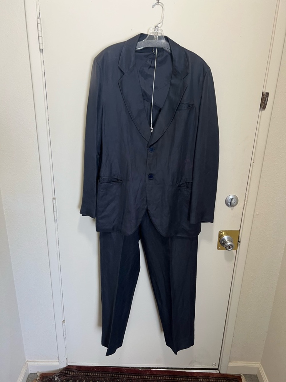 Emporio Armani Navy Two-Piece Men's Suits